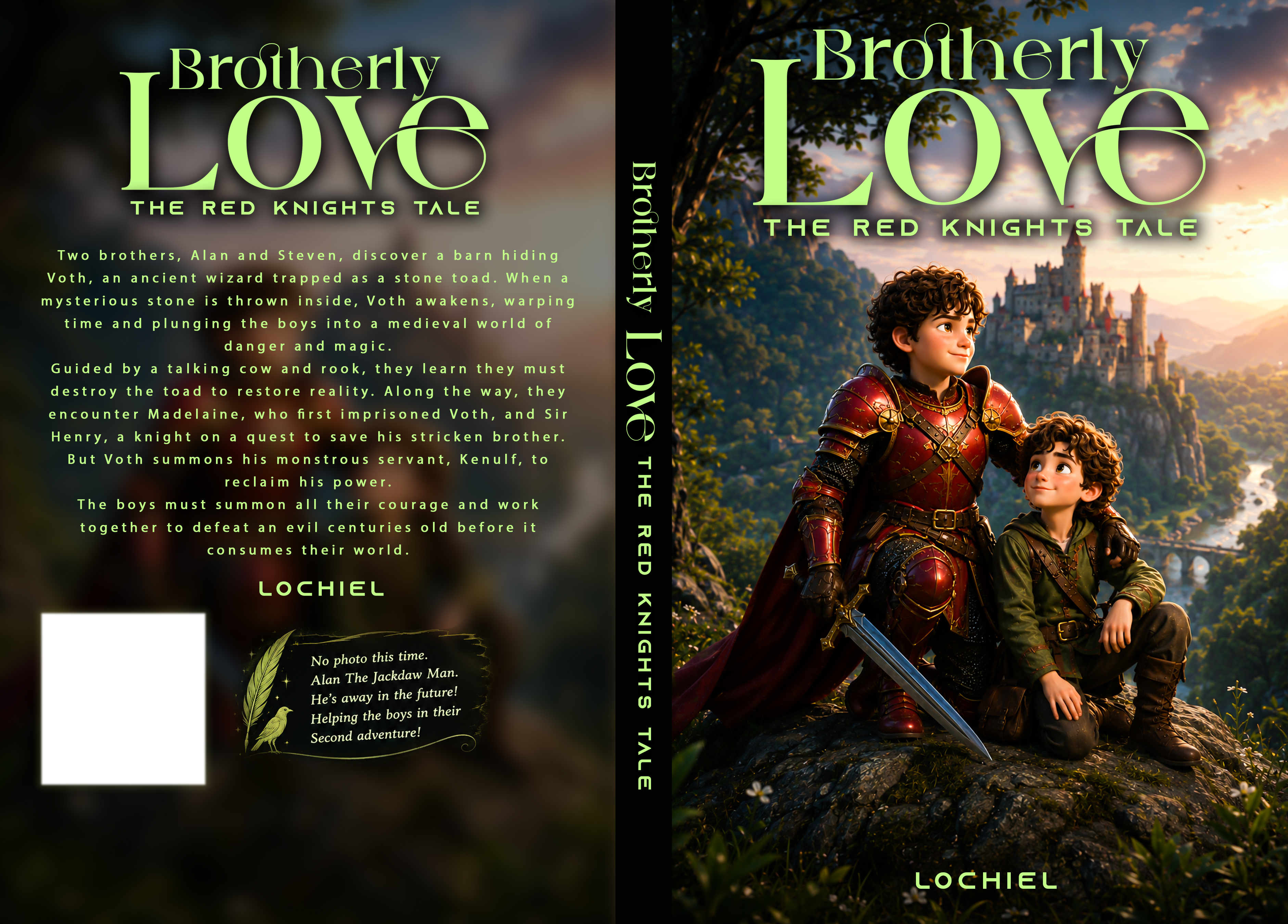 Brotherly Love — The Red Knight's Tale, full paperback cover: back cover, spine and front cover